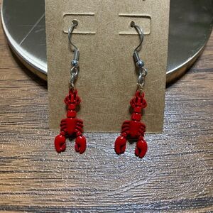 Lobster earrings themed by little mermaid